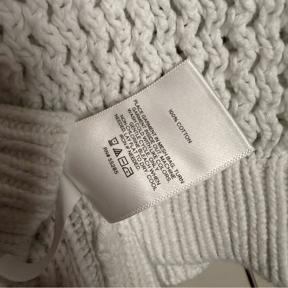 Express White Cotton Knit Top - Picture 5 of 5